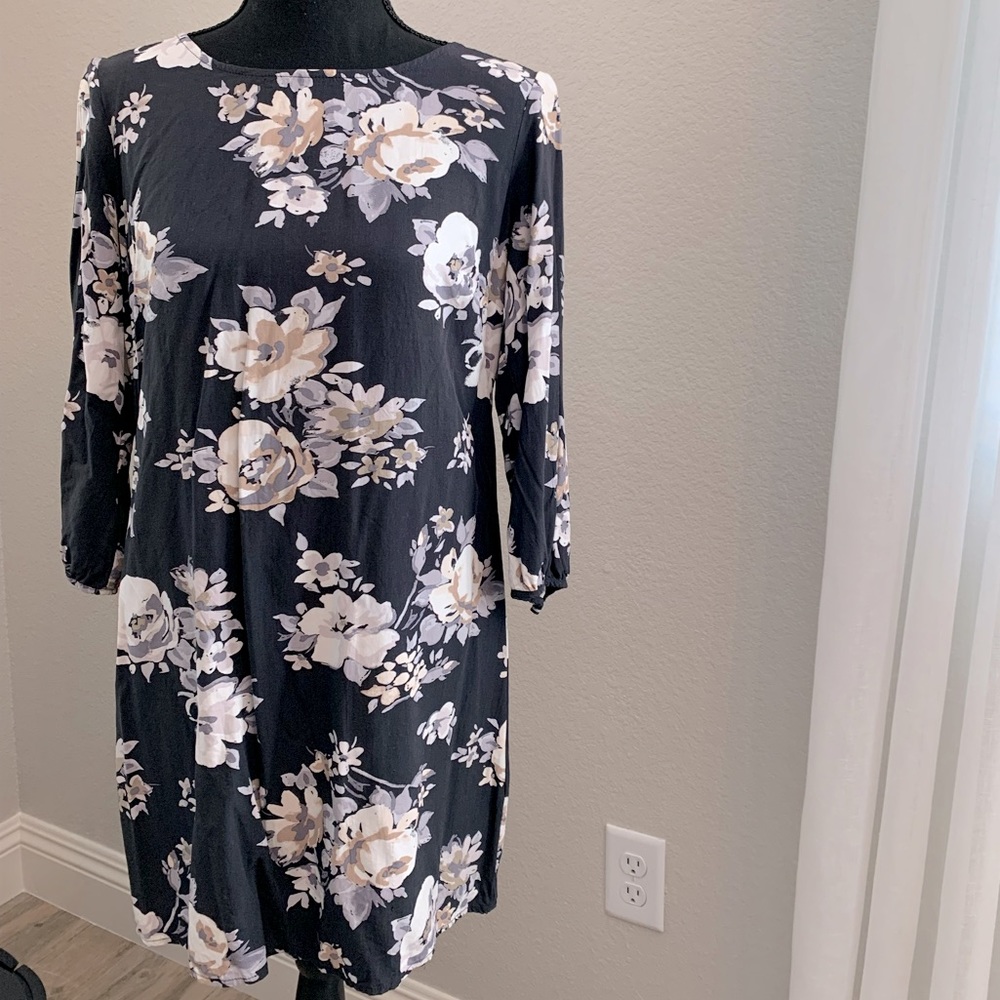 Old Navy Dark Gray Dress with Zipper - Size Medium